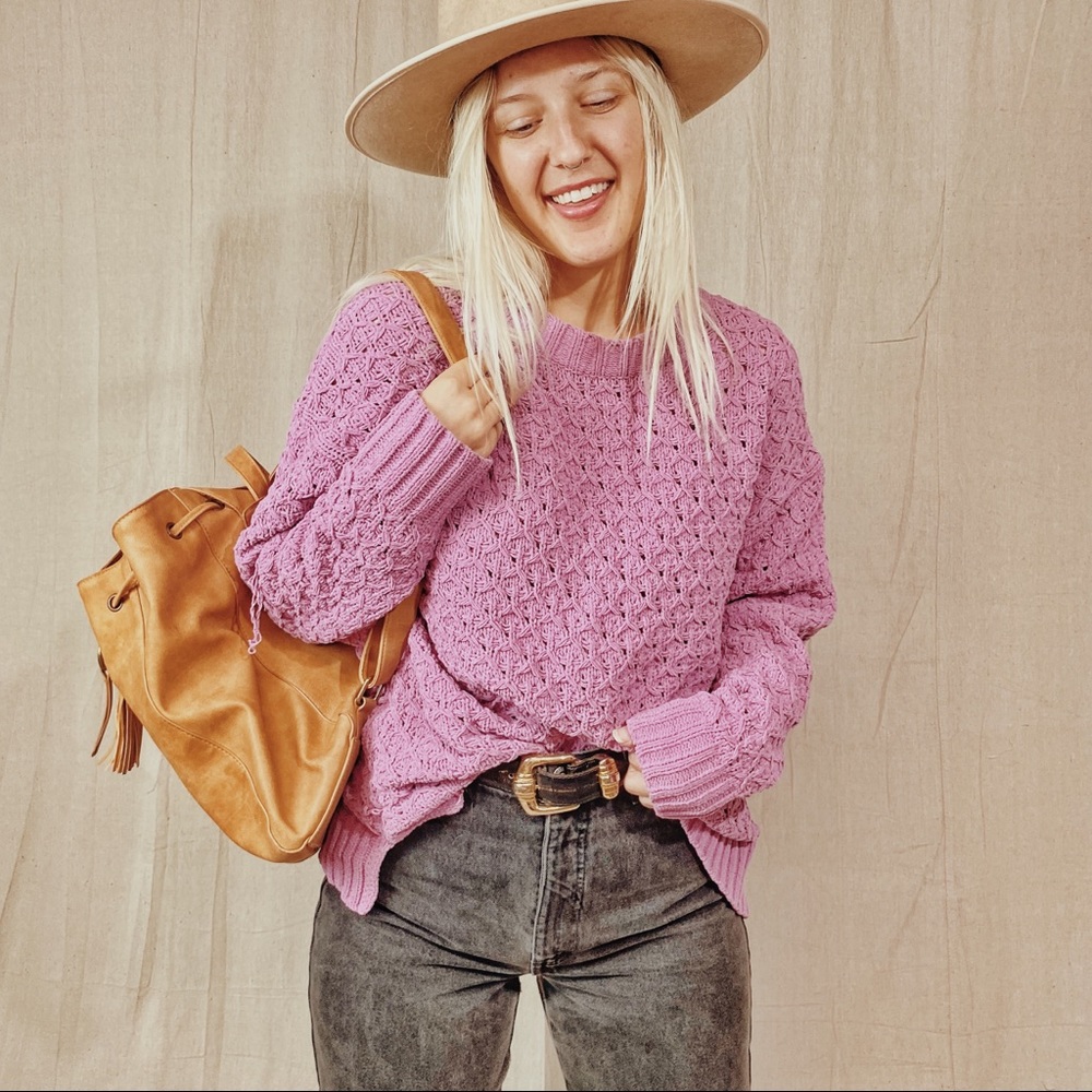 Ava & Viv | Fuchsia Chunky Sweater